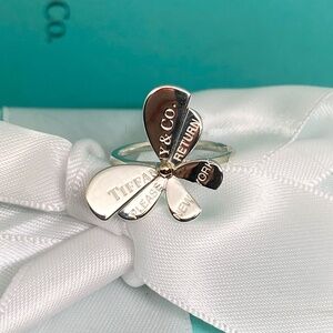 Tiffany & Co. Love Bug Butterfly Ring In 18k rose & sterling size 5 NWT